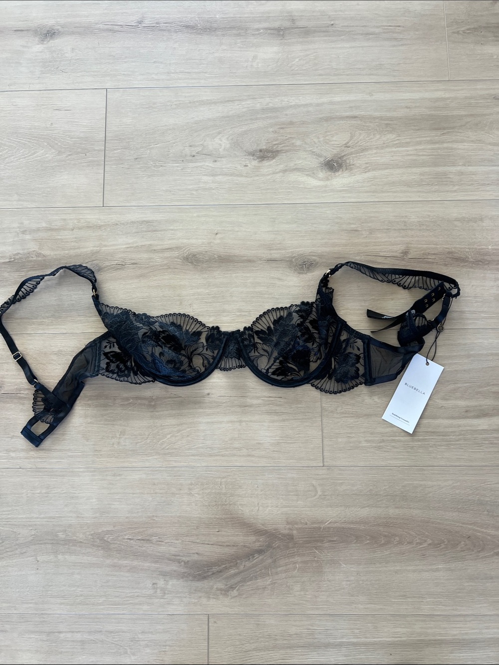 Bluebella Black Sheer Lace Underwire Bra